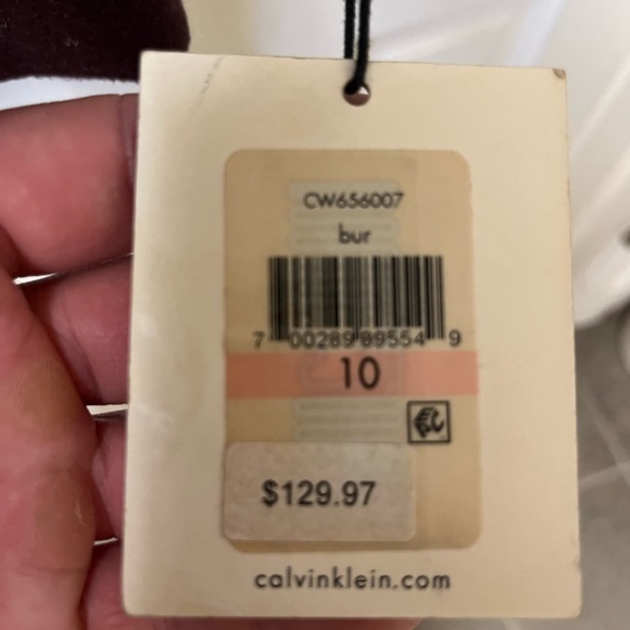 Calvin Klein Women's Peacoat | Size 10 | Burgundy - Picture 3 of 3